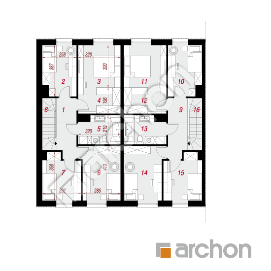 Dom pod miłorzębem 12 (GR2BA) ver.2 | rzut poddasza