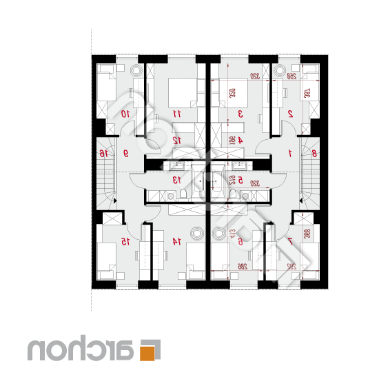 Dom pod miłorzębem 12 (GR2BA) ver.2 | rzut poddasza