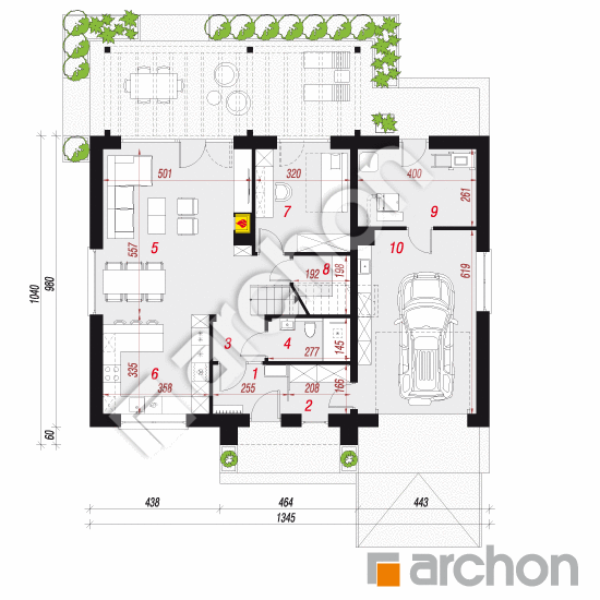 Dom w balsamowcach 24 (G) | rzut parteru