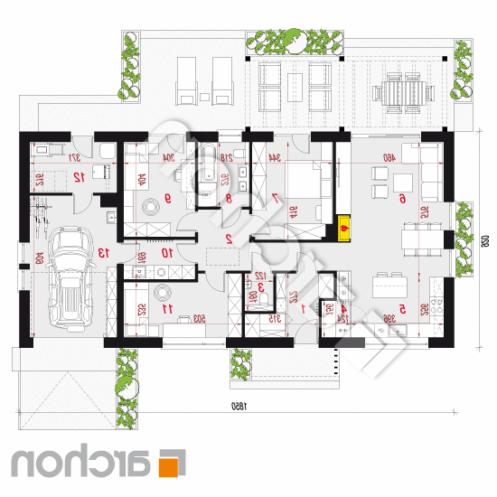 Dom w kruszczykach 20 (GE) | rzut parteru