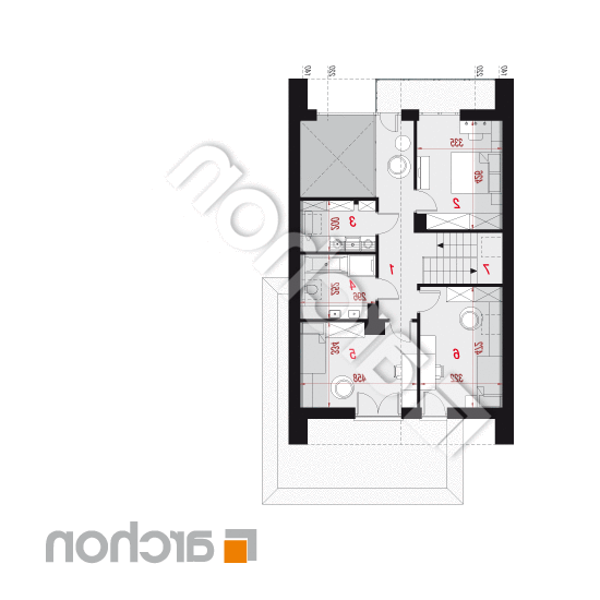 Dom w miletiach (GE) | rzut poddasza