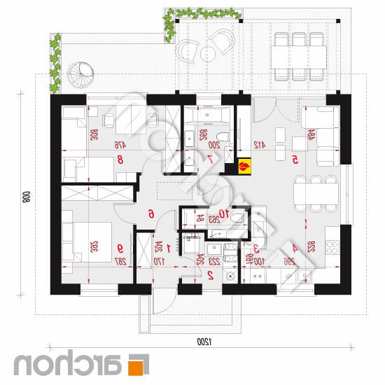 Dom w kruszczykach 21 (E) OZE | rzut parteru