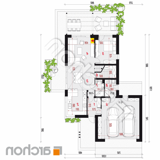 Dom w grudnikach (G2E) | rzut parteru