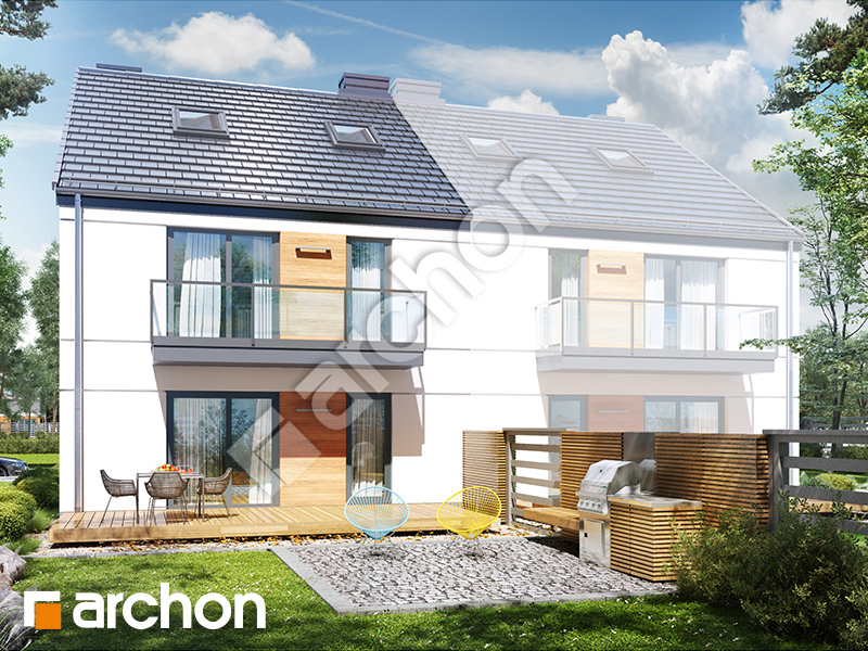 Dom w bratkach 2 (R2B) ver.3 - wizualizacja 2