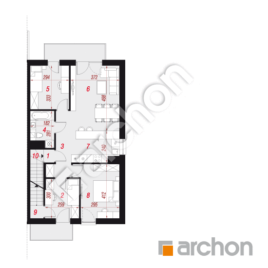 Dom w bratkach 2 (R2B) ver.3 | rzut piętra