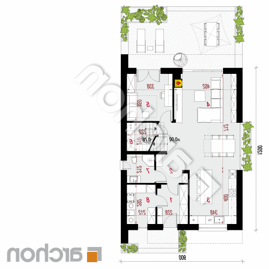 Dom w anyżku 11 (E) | rzut parteru