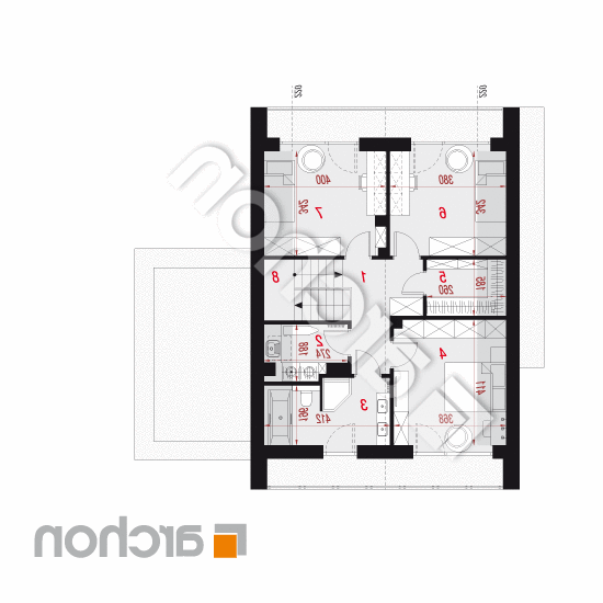 Dom w anyżku 5 (GE) OZE | rzut poddasza