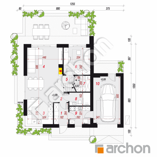 Dom w anyżku 5 (GE) OZE | rzut parteru