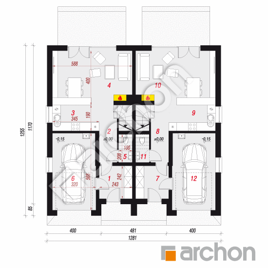 Dom pod miłorzębem 7 (GR2) ver.2 | rzut parteru