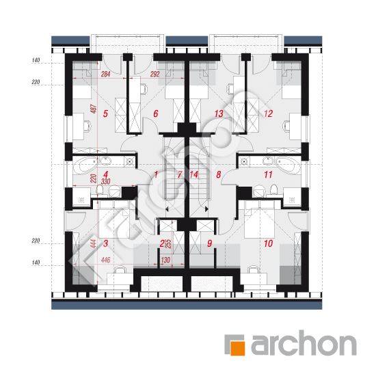 Dom pod miłorzębem 7 (GR2) ver.2 | rzut poddasza