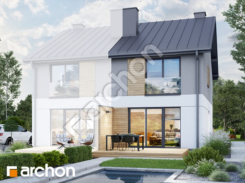 Dom w riveach 4 (B) ver.2 - wizualizacja 2