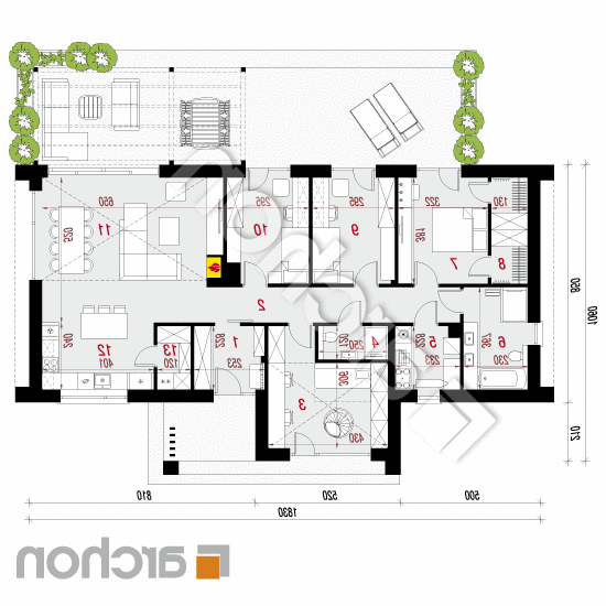 Dom w fantazjach (E) | rzut parteru