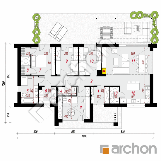 Dom w fantazjach (E) | rzut parteru