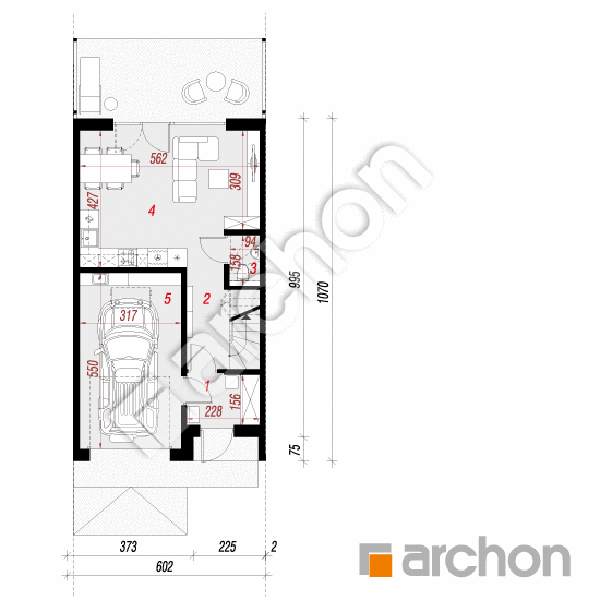 Dom w riveach 27 (GSE) | rzut parteru