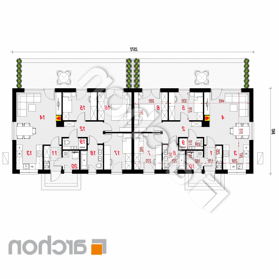 Dom w kruszczykach 10 (R2E) OZE | rzut parteru