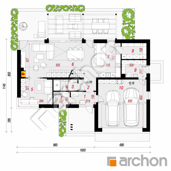 Dom w kielichowcach 2 (G2E) | rzut parteru